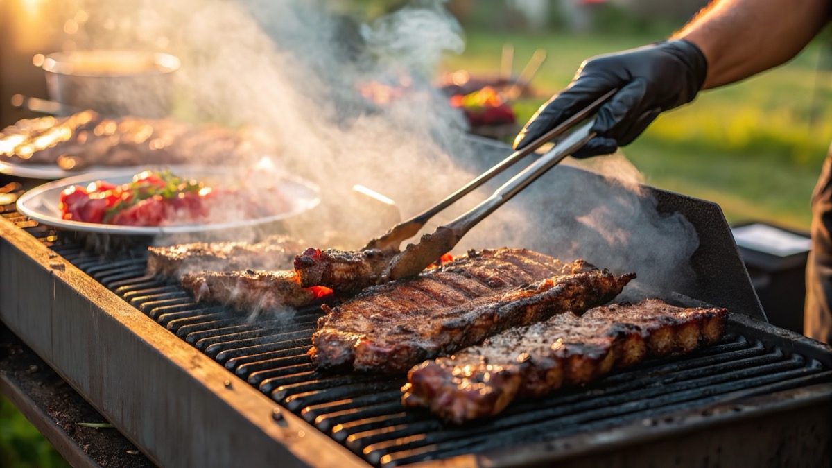 Um teres major grelhado, com sabor intenso e maciez, é apresentado em uma prato simples, destacando sua versatilidade no churrasco