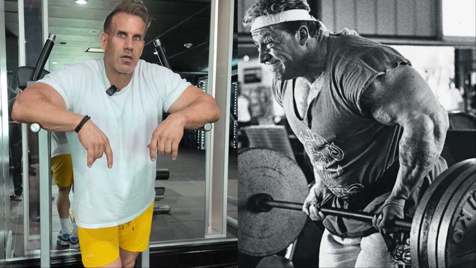 Um homem fortemente muscular, com músculos inchados, levantando pesados halteres em uma sessão de treinamento intenso