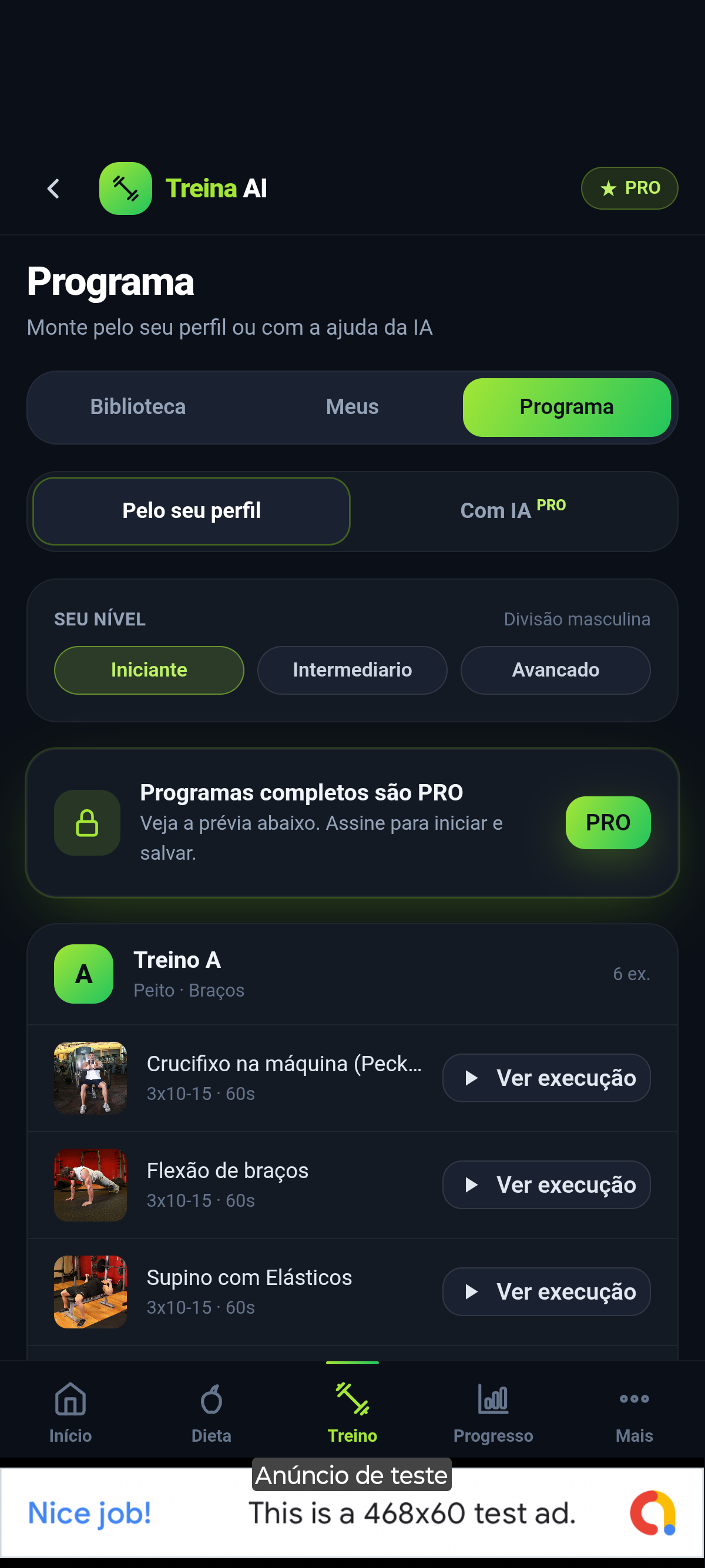 Programa de treino